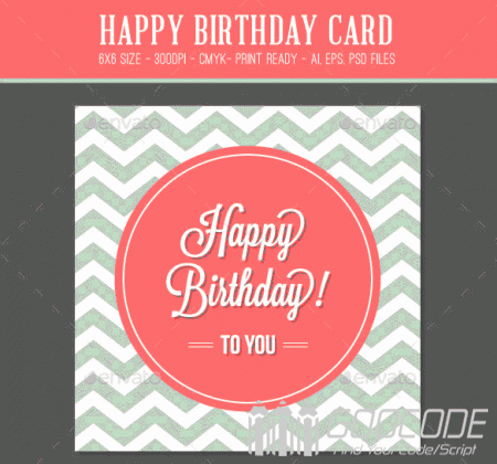 20 beautiful Birthday Greeting and Invitation Cards / PSD template