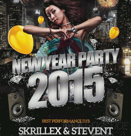 6 beautiful 2015 new year Poster Flyer pary psd templates