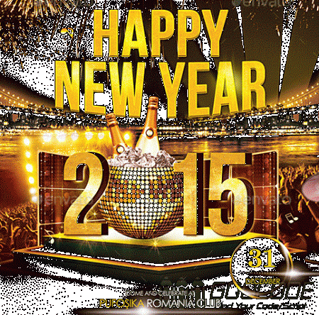 6 beautiful 2015 new year Poster Flyer pary psd templates