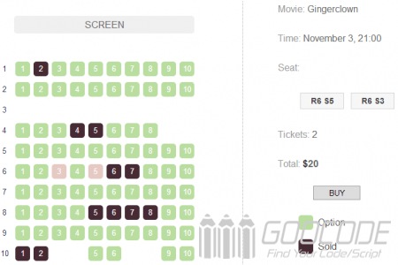 jQuery election seat reservations online (theater piece)