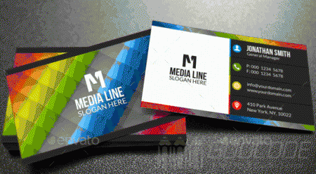 10 creative colorful business card with psd template