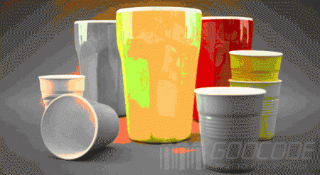 9 realistic cups and glasses 3d models