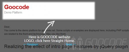 Realizing the effect of intro page Features by jQuery plugin pagewalkthrough